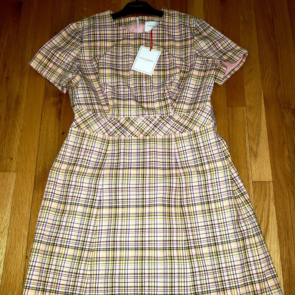 Plaid Short Sleeve Dress